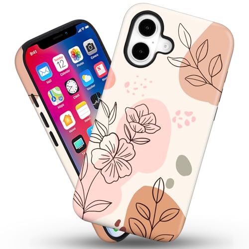 Coque antichoc iPhone 16 Plus fleurie pour éviter les bris d'écran avec MagSafe