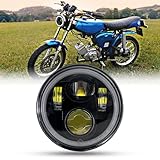 bamotoop 5,75 LED Motorrad Runder Scheinwerfer E-geprüft DRL Fern- und Abblendlicht für Simson S51 S70 S50 S50B Tuning