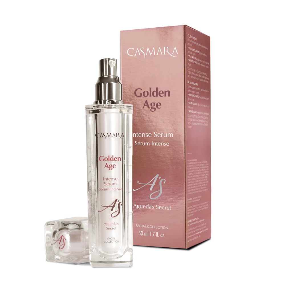 CASMARA - Serum Facial, Crema Hidratante Facial Mujer Golden Age con Acido Hialuronico y Colageno, Peptidos Faciales, Skin Care Rellenador de Arrugas, Crema Facial Mujer, Especial para Pieles Maduras