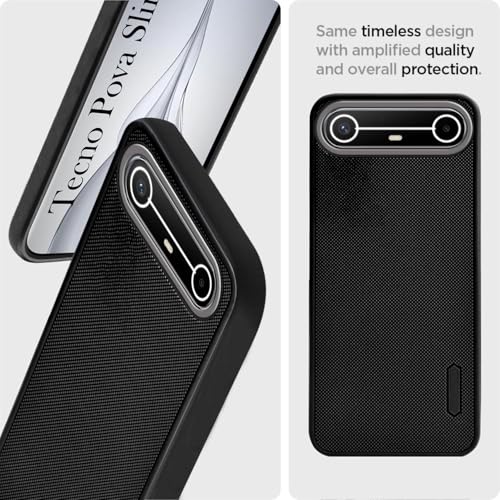 Image of Jkobi Rubberised Back Cover Case for Tecno Pova Slim (Textured Grip Design | Micro-Fiber Cloth Inside | Slim and Light Weight | Soft Touch and Feel)