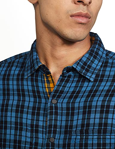 Image of Spykar Men's Checked Slim Fit Shirt