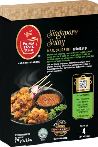 Prima Taste Singapore Satay Ready to Cook Sauce Kit, 275 g