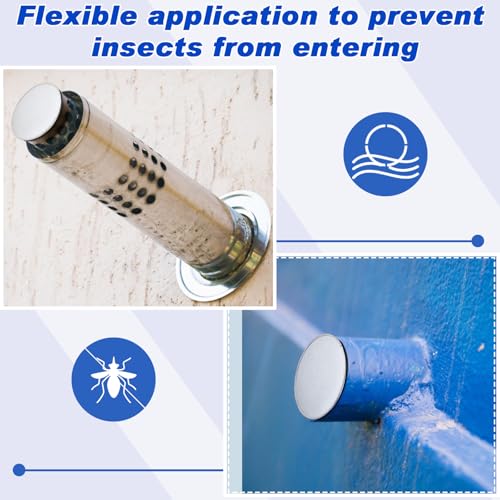 Image of VIHOSE 2 Pcs 6 Inch Od Dryer Vent Cap with Rubber Gasket Round Dryer Vent Cover Inside Galvanized Steel Tee Duct End Cap Pipe Cover Metal Plug for Outdoor and Indoor HVAC Systems