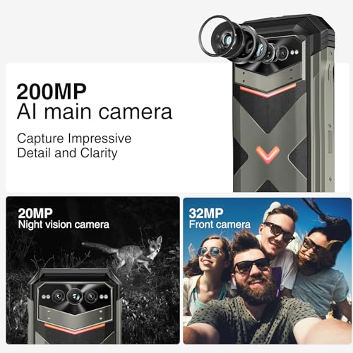 DOOGEE V MAX Plus(2024) 5G Rugged Smartphone,22000mAh 36GB+512GB Android 14 Rugged Phone,200MP+32MP+20MP Night Vision Rugged Cell Phone,6.58" FHD+120Hz IPS Screen,IP68/IP69K Waterproof Phone,NFC/OTG - Image 5
