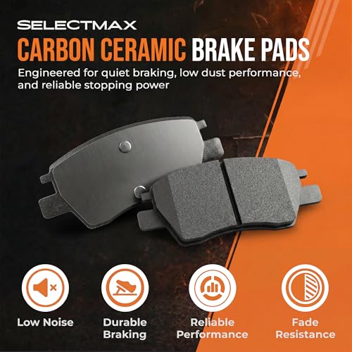 Image of MAX Advanced Brakes - Brake Kit For 2017-2020 Hyundai Elantra (Excluding 1.6 L4 Engine)| Carbon Ceramic Brake and Rotor Kit Front and Rear| OE Replacement Brake Rotors
