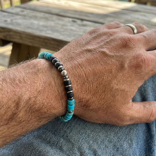 Pulsera de Turquesa con Hematite y Cuentas de Madera miniatura 4