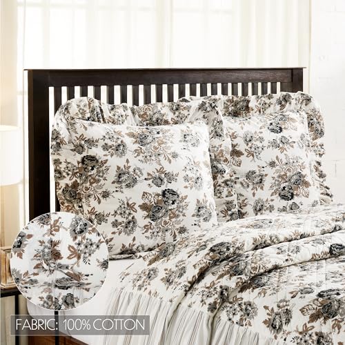 Annie-Portabella-Floral-Fabric-Euro-Sham-26×27 Annie Portabella Floral Fabric Euro Sham 26×27