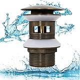 ✿ Limpieza Fácil: Los lavabo pop up emergente son fáciles limpiar, todos componentes se pueden quitar fácilmente. Puede desenroscar fácilmente el tapón presión superior drenaje y limpiarlo con un paño. Sin pelo e incrustación.