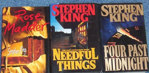 Lot of 3 Stephen King Hardbacks W Jackets Books ( Four Past Midnight *1st Ed* ~ Rose Madder *1st Ed* ~ Needful Things * Trade Size Not Trade*
