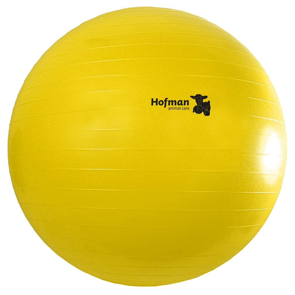 Hofman Pferdespielball Maximus 100 cm - Spielball für Ponys und Pferde - verhindert Langeweile - gelb