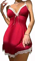 Pijama feminino sexy de renda, fivelas traseiras ajustáveis, design com decote em V, pijama de verão, presente para namorada no dia dos namorados