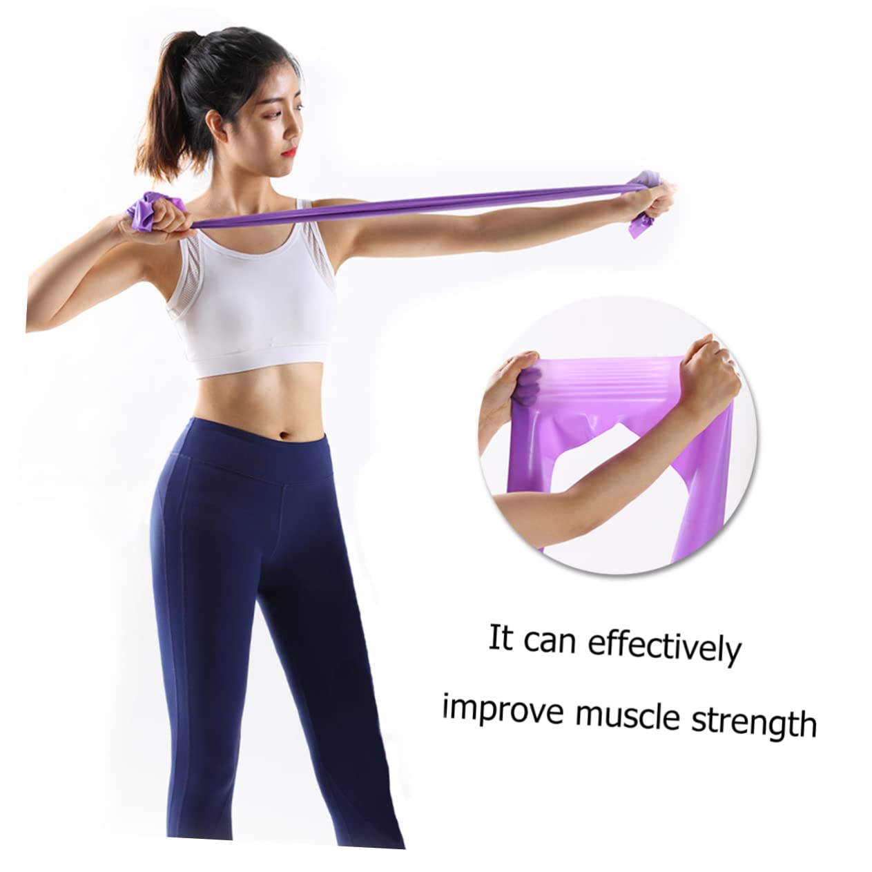 BCOATH 5 Pcs Home Fitness Yoga Yoga Resistance Bands Yoga Brick Stretch Complete Accessories for Strength Balance Flexibility