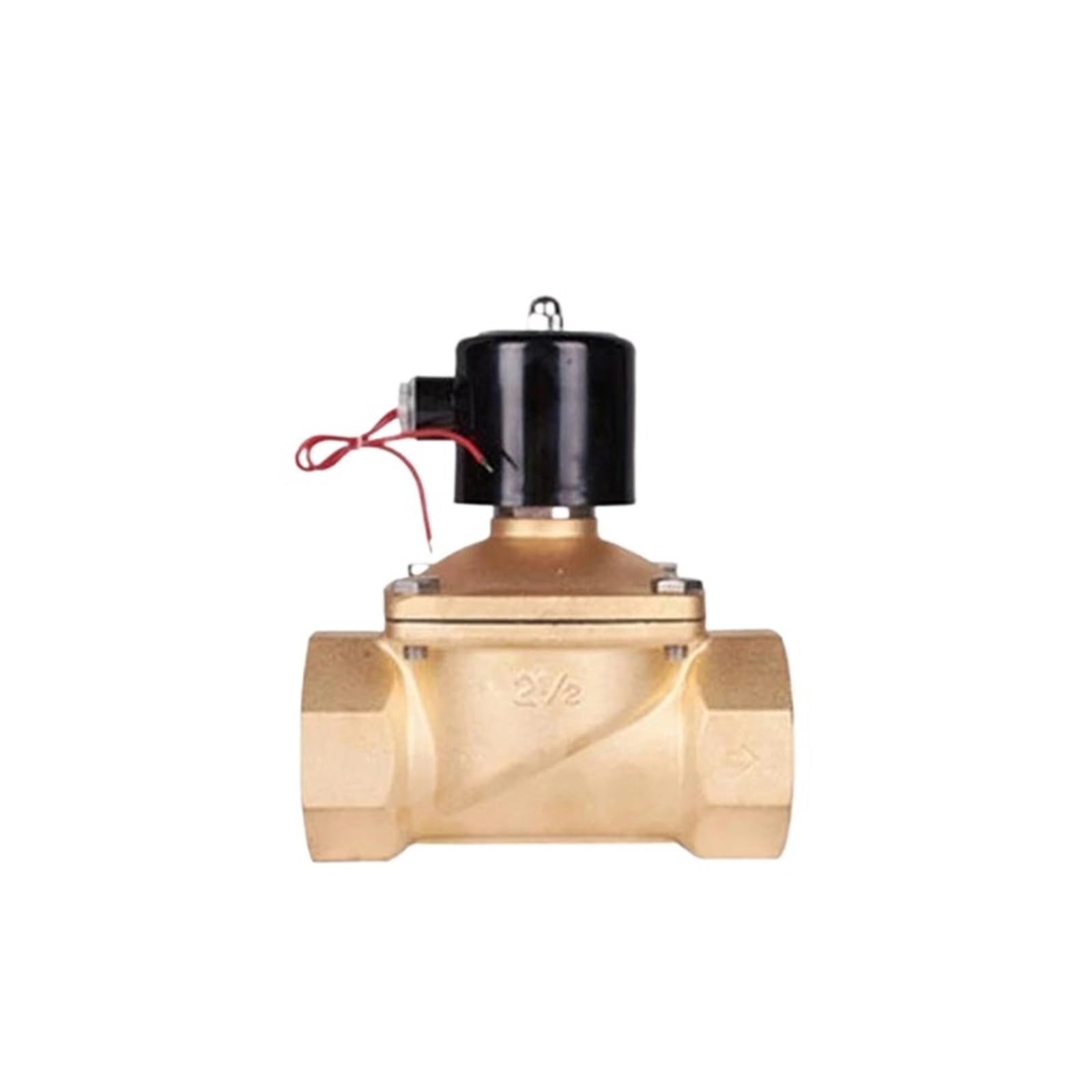 LNHHG 2-1/2" Normally Closed Brass Solenoid Valve Electric Solenoid Valve 220 For Water Oil Gas