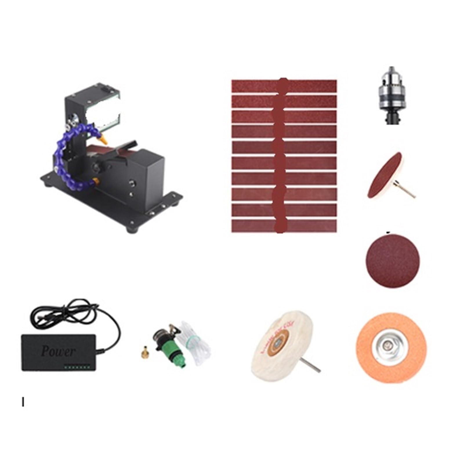 Gospodarstwo domowe Mini taśma ścierna do wody elektryczna maszyna polerowania Nóż papier ścierny szlifierka taśmowa,Niskie Wibracje(775 motor 3)