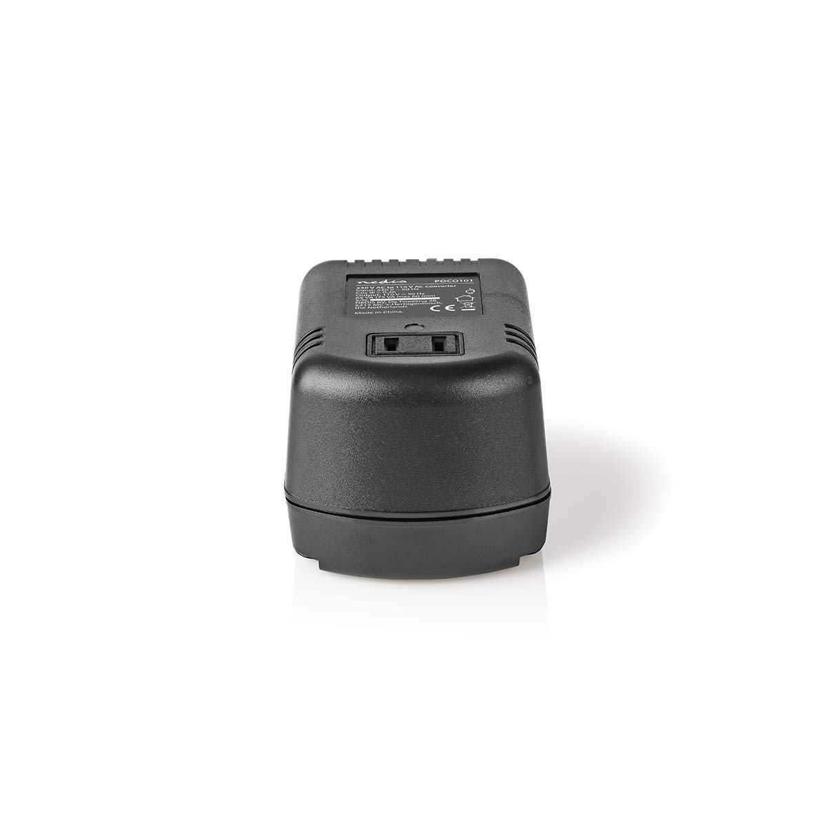 Stromwandler Nedis, 230 V AC zu 110 V AC, 75 W, Euro-Stecker, Schwarz