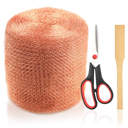 Image of Copper Mesh Rodent Control, 5 in x 200 ft Proof Wire Screen Roll for Mice Rat Rodent, Bat & Snail, DIY Blocker Weep Hole Filler & Wool Mouse Trap