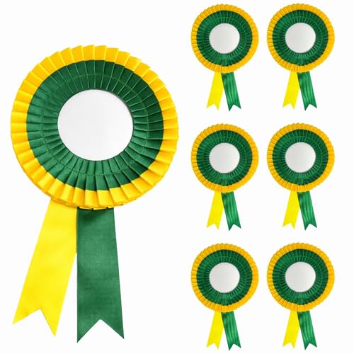 Image of NEXGEN Trends Double Line Satin Award Badge for School Sports Day, Annual Day & Prize Distribution | Premium Ribbon Badge with Safety Pin | Pack of 10