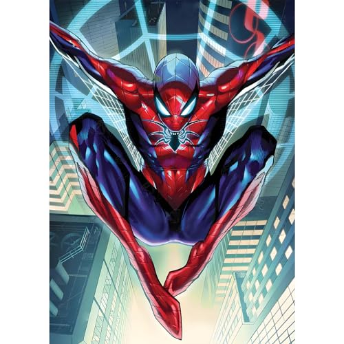 DPHERO DIY Spider Man Diamond Painting Kits for Adults,5D Superhero Diamond Art Kits for Beginners,Round Full Drill Diamond Painting Art,DIY Painting by Numbers Diamond Art Painting 12x16 inch