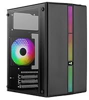 AeroCool Boitier Mini Tour Micro ATX kompatibel Evo Mini RGB Avec panneau vitré (Schwarz)