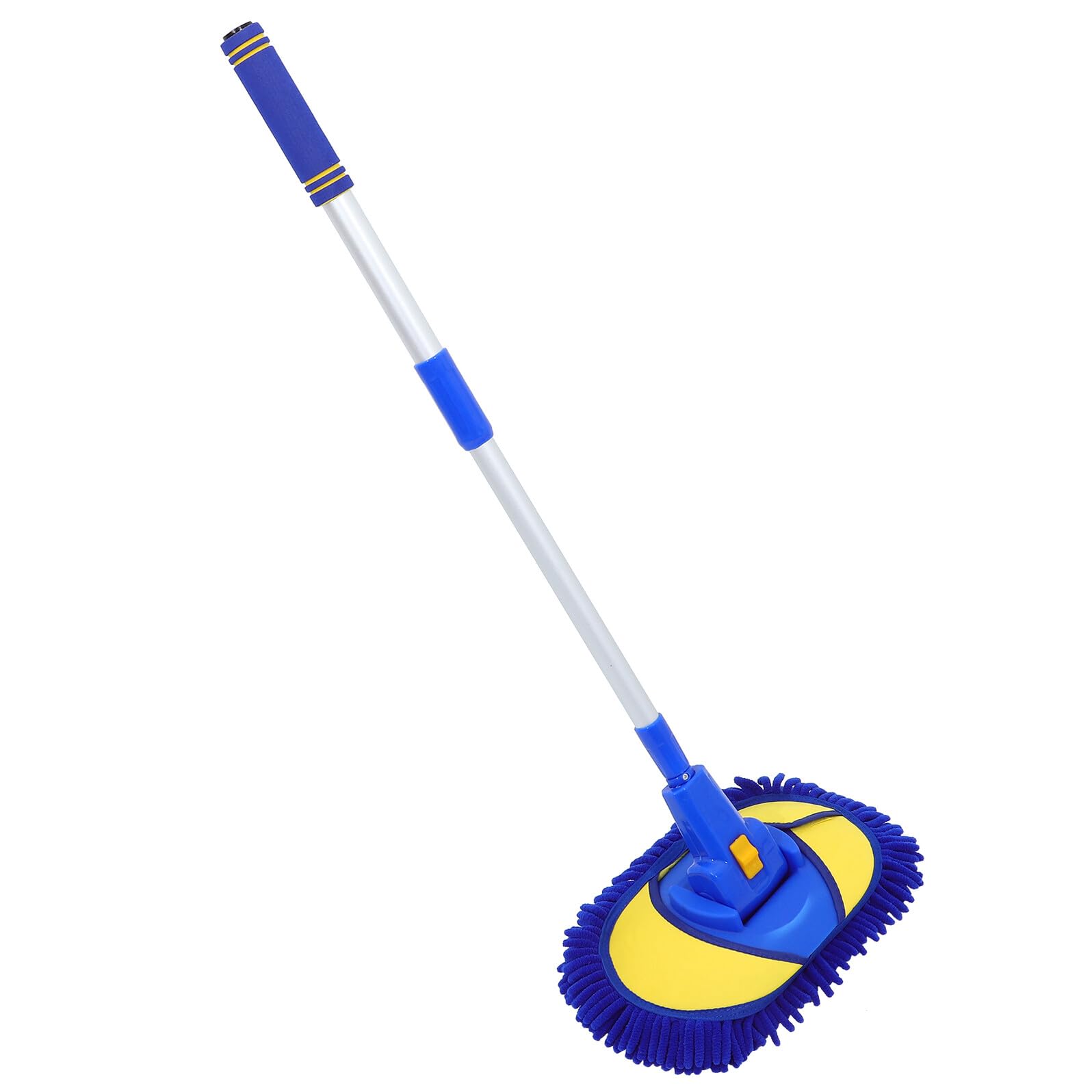 GARVALON Teleskop autowaschmopp Verstellbar mit Chenille moppkopf Stark Wasserabsorbierend Korrosionsbeständig Langlebig und Flexibel für Gründliche Autoreinigung Vielseitig Einsetzbar