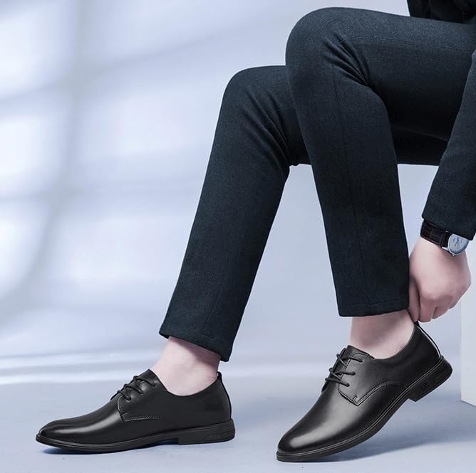 Mens Tuxedo Shoes Lace-up Non Slip Casual Business Work Formal Shoes Office Working Derby Shoes2