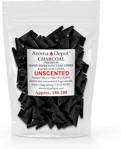 200 conos de incienso de carbón sin perfume de 2 pulgadas ideal para la fabricación de inciensos añade cualquier aceite de fragancia de depósito de