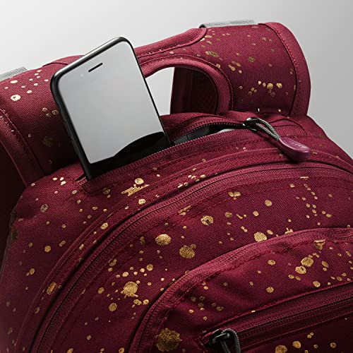 Image of High Sierra Loop Backpack, Travel, or Work Bookbag with tablet sleeve, One Size, Copper Splatter /Maroon
