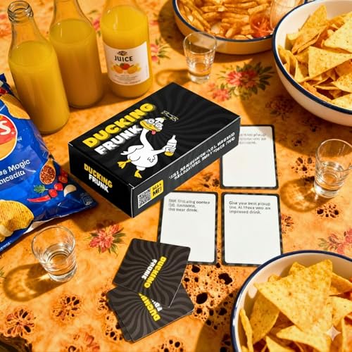 Image of Tickles Ducking Frunk - 100 Hilarious Dares & Question Cards | Fun Adult Party Drinking Game for Game Nights, College Parties & Group Activities (Ages: 21+ Years, Players: 3+)