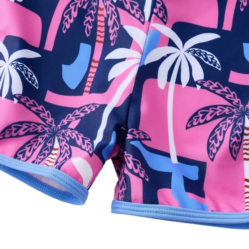 Image of UMELOK Girl Rash Guard Swimsuit 2-Pieces Long Sleeve Bathing Suit 4-12Years