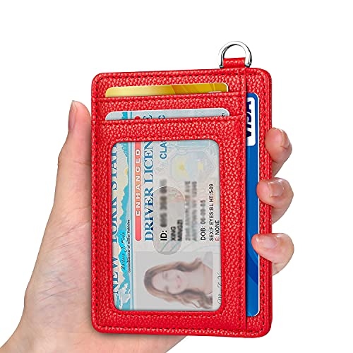 Image of Slim Minimalist Front Pocket Wallet, Ecovision RFID Blocking Credit Card Holder Wallet with Detachable D-Shackle for Men Women