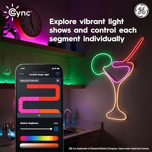 Image of Cync GE Dynamic Effects Smart LED Shapeable Light, Color Changing Light Strip, 2.4GHz Wi-Fi Enabled, Compatible with Alexa and Google Home, 10ft + Power Supply
