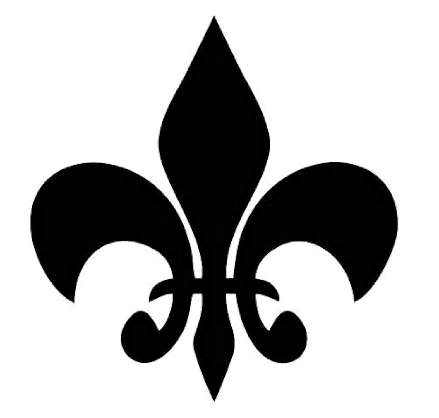 Sticker fleur de lis Iris royal France CCI2012 noir pour personnaliser votre voiture ou ordinateur