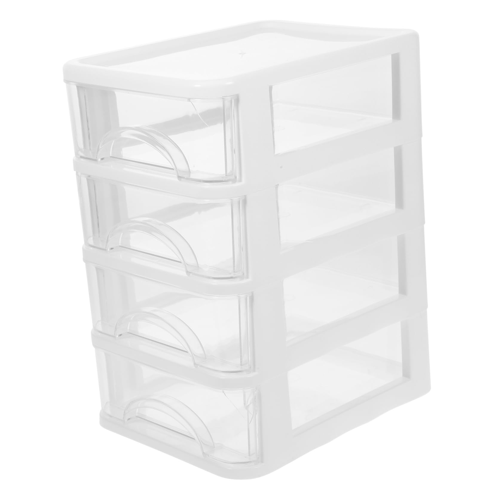 LABRIMP Organizer da Scrivania in Plastica Bianca Strati, Scatola Portaoggetti Pratica e Semplice per Decorazione Casa e Ufficio