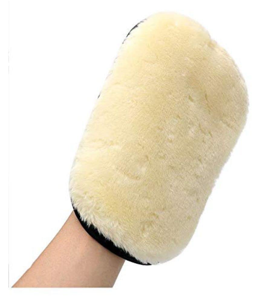 bosig® Synthetic Wool Wash Mitt Scratch-Free Car Wash Pad for Automotive Cleaning Waxing Polishing | Wash and Dry Multipurpose Cleaning Sponge, Car Washing Accessories