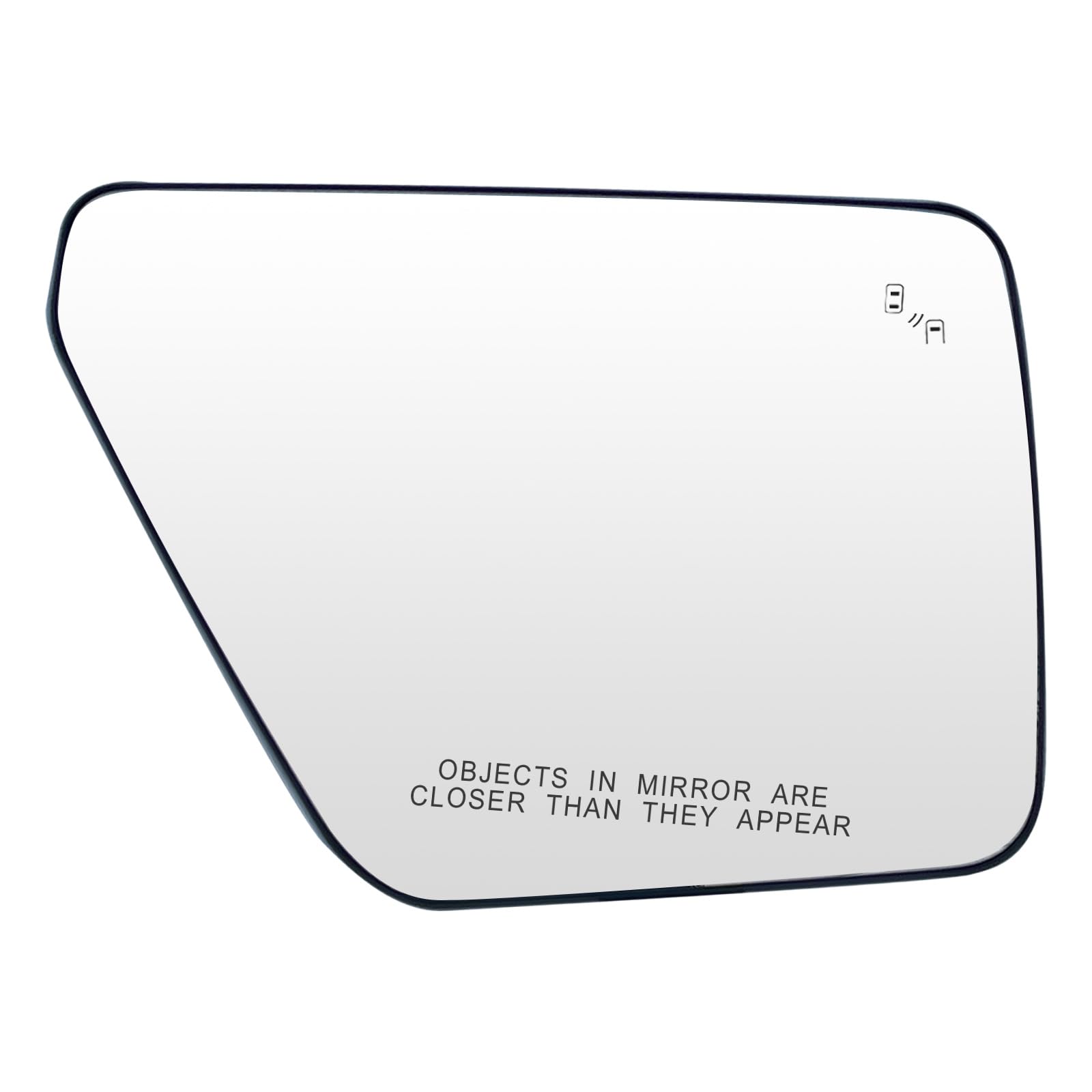 Passenger Side Mirror Glass Compatible with Ford F150 2022 2023 Mirror - With Rear Holder，Blind Spot Detection, Power Heated