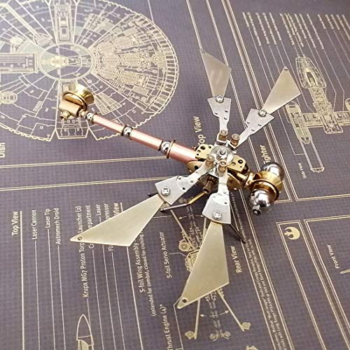 Metalowy model 3D ważki, model układanki owada, zestaw konstrukcyjny stali nierdzewnej, zabawka edukacyjna, rękodzieło, ozdoba biurko, zabawka kolekcjonerska