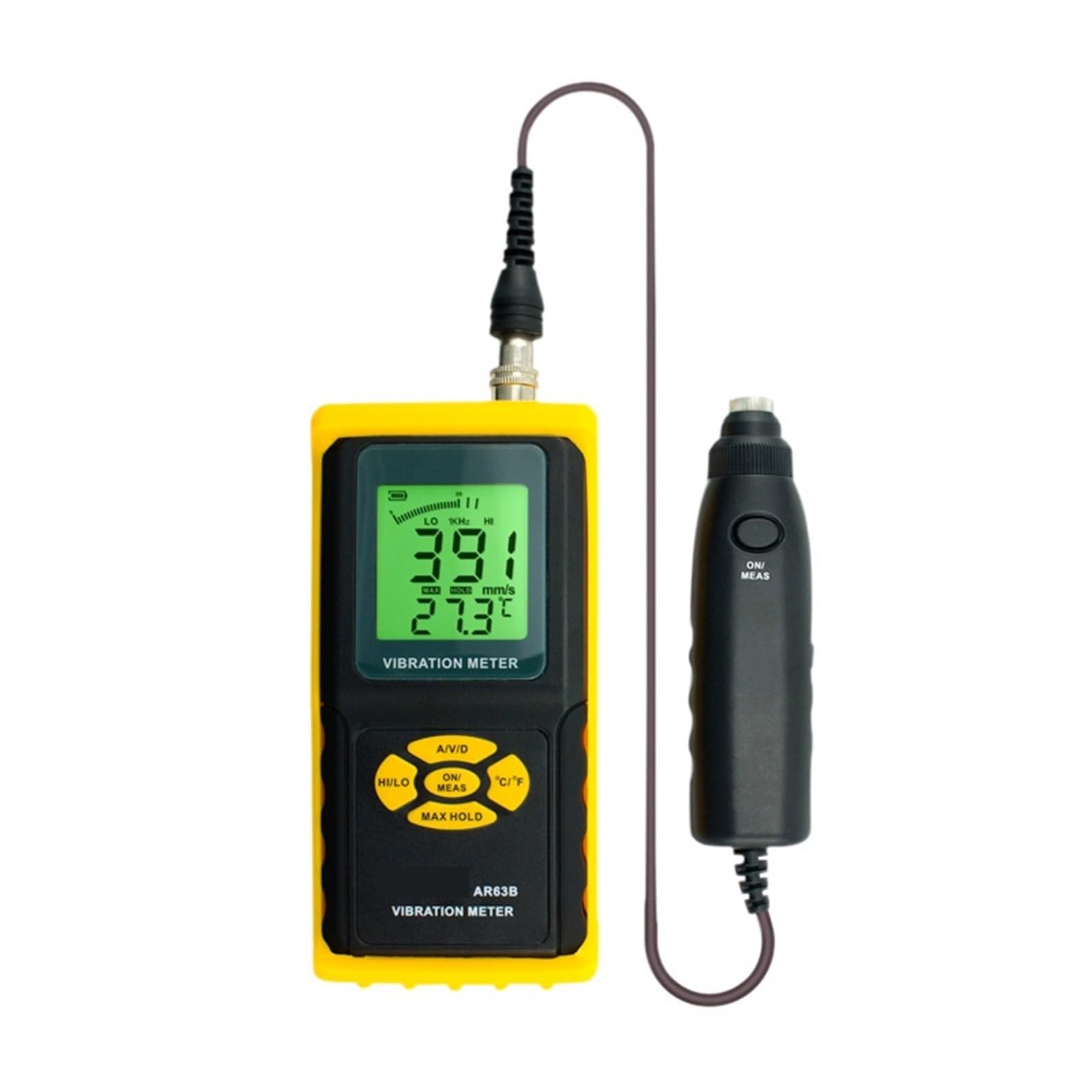 Gqnblvhzupdm One Color Vibration Tester Ar63b Digital Precision Vibration Meter Tester Gauge Analyzer For Long-Term Use