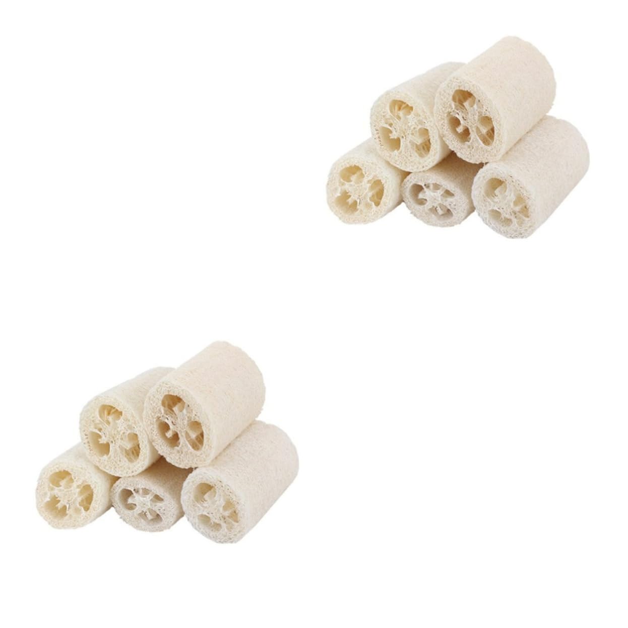 2 Juegos de Esponjas Exfoliantes Naturales para Baño Espalda Limpieza Corporal Portátiles Y Resistentes 5 Unidades.