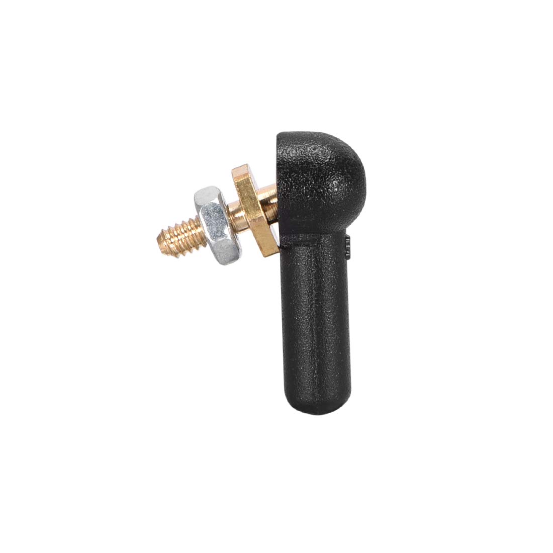 sourcing map 10 PZ 2mm/M2 Raccordo End Tie Rod End Metallo Testa A Sfera Nero per RC Barca Auto Aereo Robot