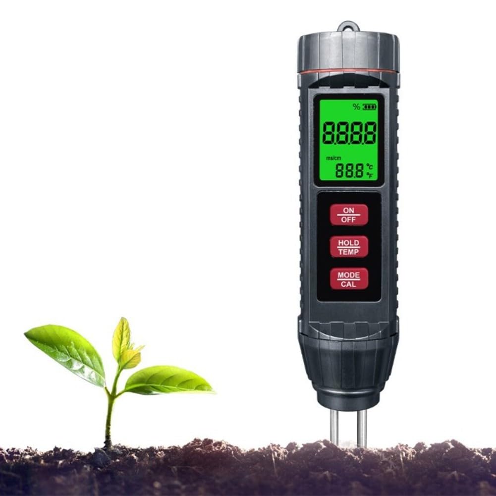 Termometro 3 in 1, analizzatore di suolo ad alta precisione, pH e temperatura di umidità, per agricoltura, giardinaggio, cura delle piante