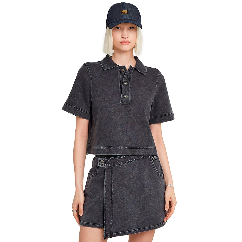 G-Star RAW Damen Overdyed Polo Ss Sw Wmn Sweatshirt