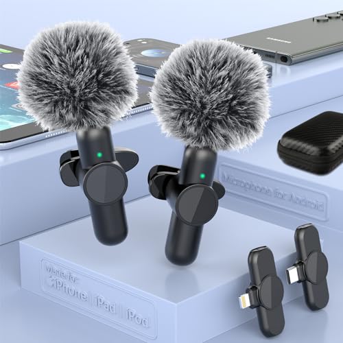 Microphone sans fil pour interview TikTok et YouTube parfait pour le Vlog sur téléphone