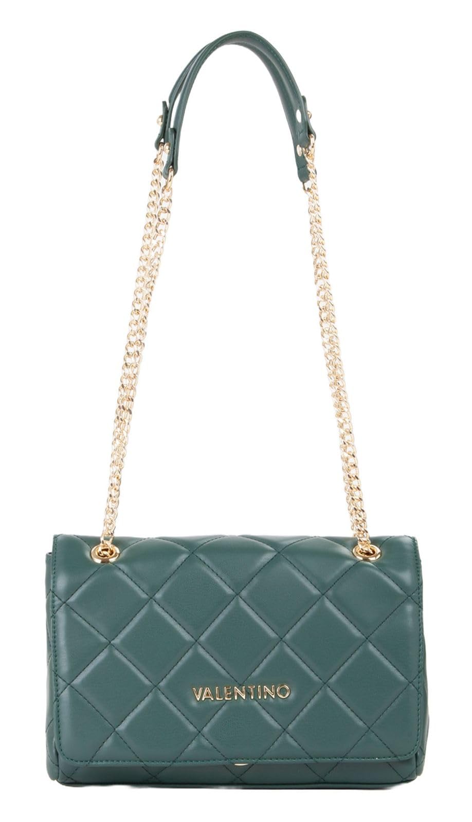 Valentino Women's Green Shoulder Bags, One Size, Polyethylene Handbag With Textured Finish
