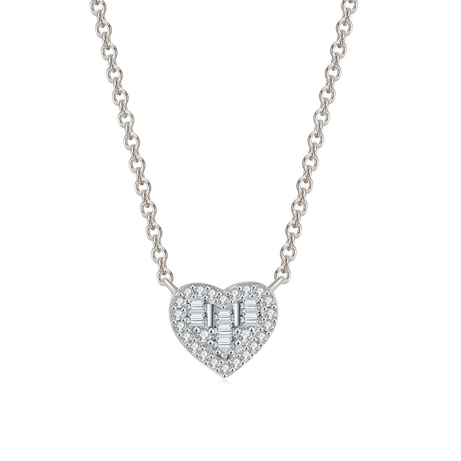 Collares con Colgante estético para Mujer, Gargantilla Femenina en Tono Dorado con corazón de Cristal Coreano, Accesorios de joyería para el Cuello