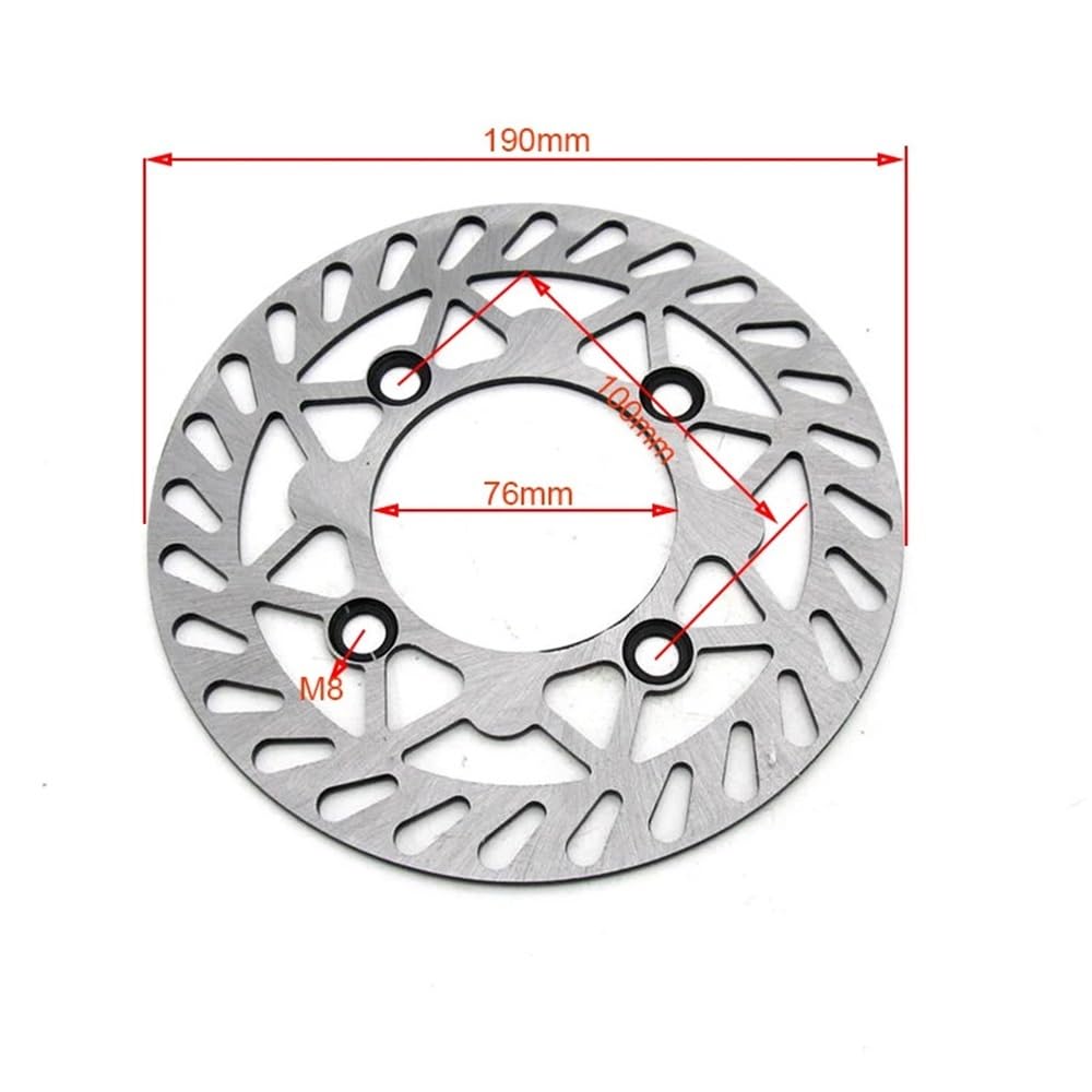180/190/200/210mm 220mm 230mm 76mm Przednia tylna tarcza hamulcowa pasuje do motocykla BSE KLX CRF 125cc 140cc Pocket Dirt Bike(190mm)