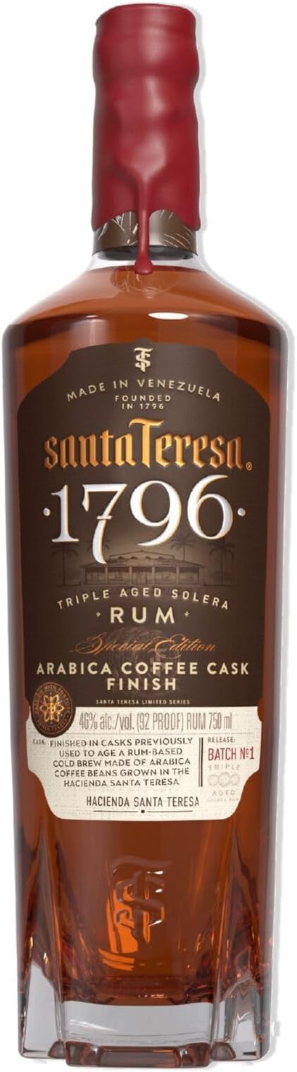 Santa Teresa Solera 1796 Rhum al Caffè Arabica 46% 70cl | Solera 1796, Caffè Arabica, 46% Vol, 70 cl, Con Confezione