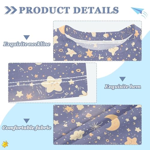 Cartoon Cute Stars Purple Girls Bathing Suit UV Protection Active Shirts Swimwear Beach Tops 3T3
