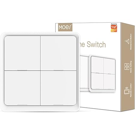MOES TUYA Zigbee Tuya Anahtarı AB Akıllı Düğme Nötr Işık Sahne 2'si 1 Arada Kabl