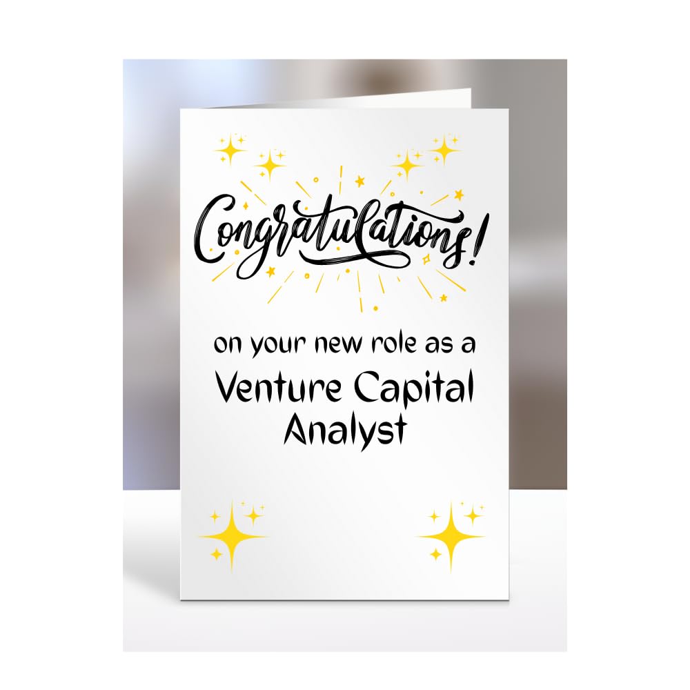 Congratulations on your new role as Venture Capital Analyst card, for men, women, colleague, boss, manager, supervisor, friend, gifts or presents, A5-222c_273 — image 1