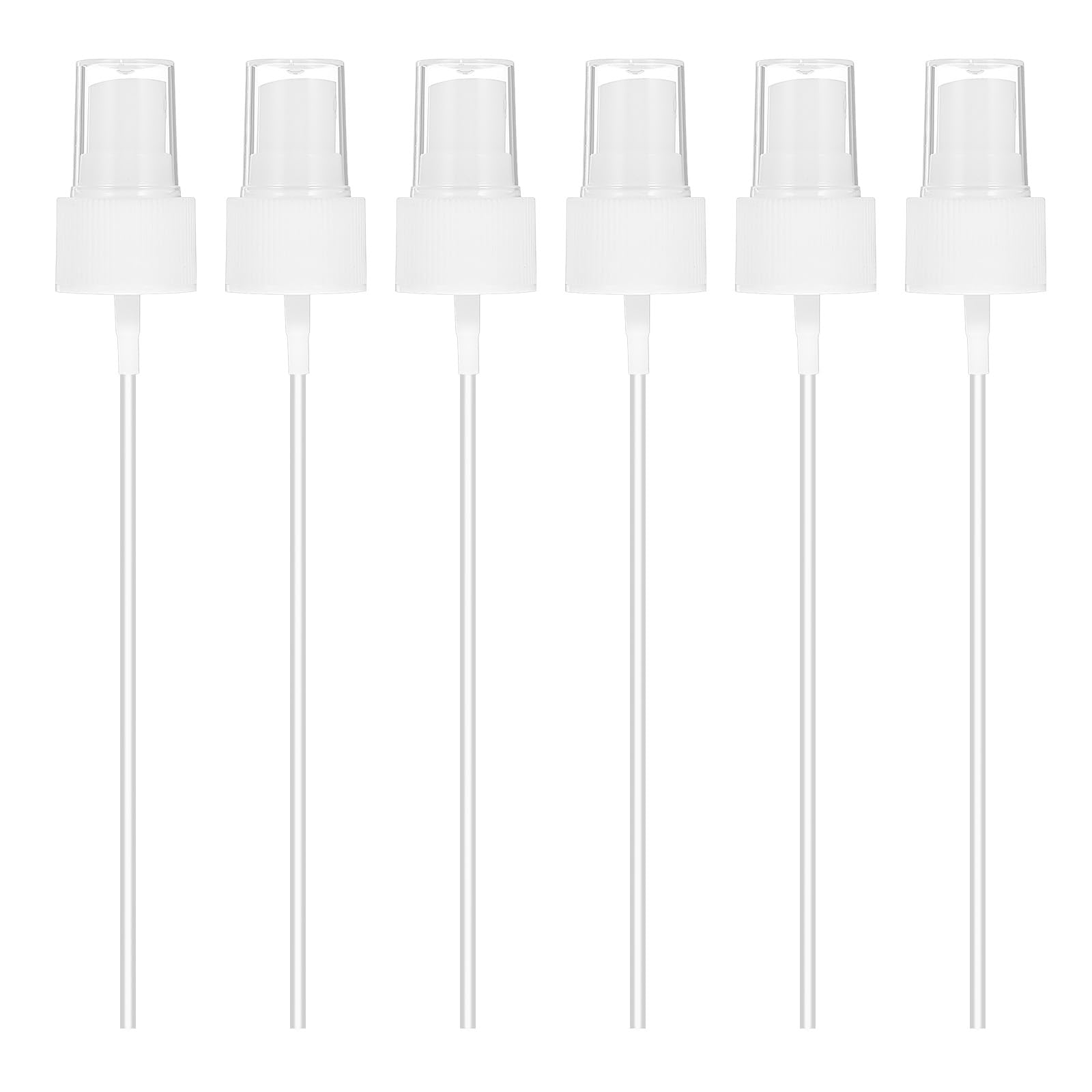 Tyqour 6pcs Spray Nozzle for Bottles, Spray Bottle Top, Spray Bottle Nozzle Replacement Perfect for Essential Oils and Cleaning Solutions (White)